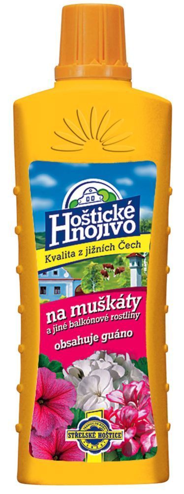 Hoštické hnojiva s guánem 0,5 litru Střelské Hoštice guáno muškát