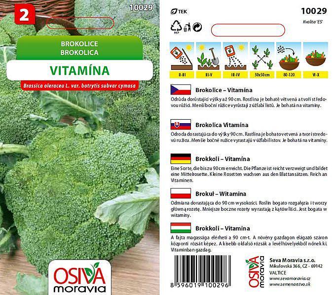 Seva Moravia s.r.o. VALTICE Brokolice VITAMÍNA