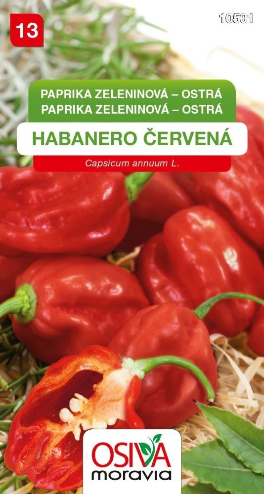 Paprika zeleninová HABANERO červená