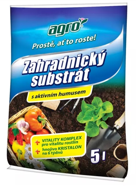 Zahradnický substrát AGRO 5 litrů