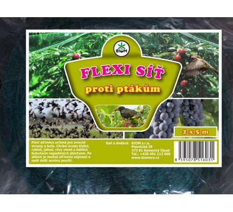 Síť FLEXI proti ptákům 2 x 5 m