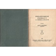 Příležitostné proslovy a deklamace - Václav Chalupský