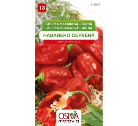 Paprika zeleninová HABANERO červená