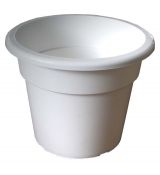 Plastový bílý květináč
