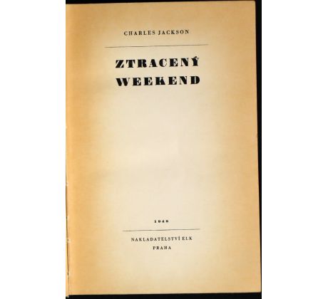 Ztracený weekend - Charles Jackson