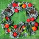 Vánoční věnec - šišky, bobule, houby