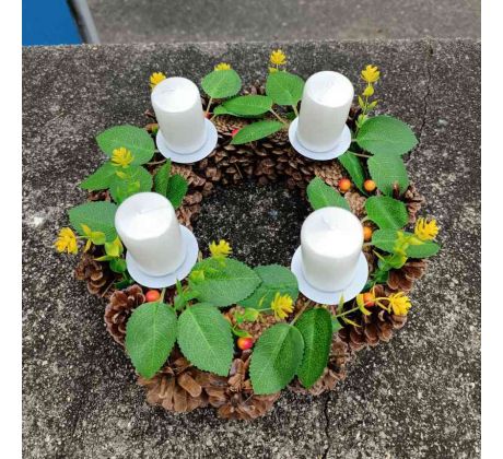 Šiškový adventní věnec #1