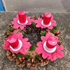 Šiškový adventní věnec #2