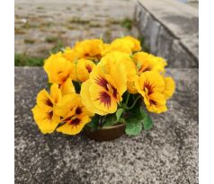 Květinová vazba - macešky žluté