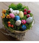 Velikonoční košík s ovečkou